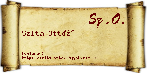 Szita Ottó névjegykártya
